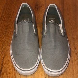 grey slip on vans